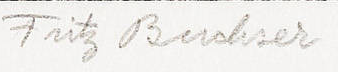Signature — Fritz Buchser · In the lower right margin, below the printed image.
