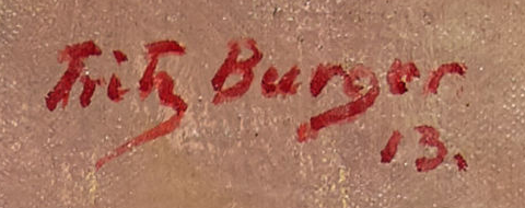 Firma — Fritz Burger · In alto a destra sulla tela.