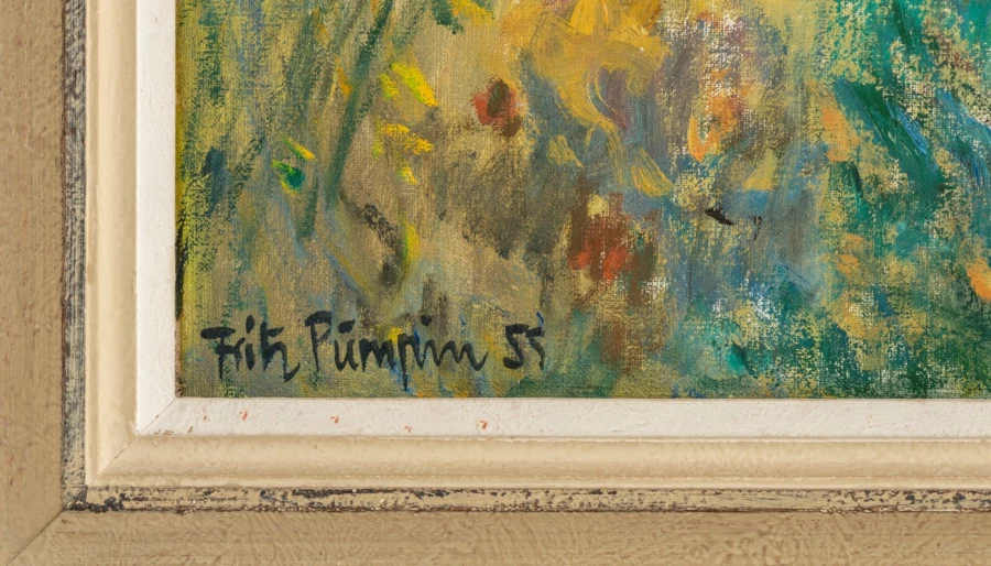 Signature 2 — Fritz Pümpin · At the lower left of the canvas.