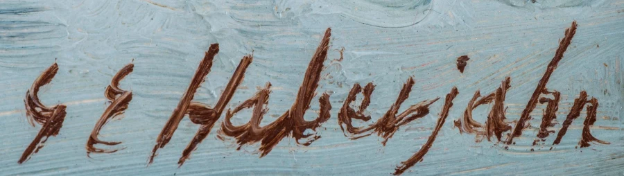 Signature 1 — Gabriel Haberjahn · At the lower right of the canvas.