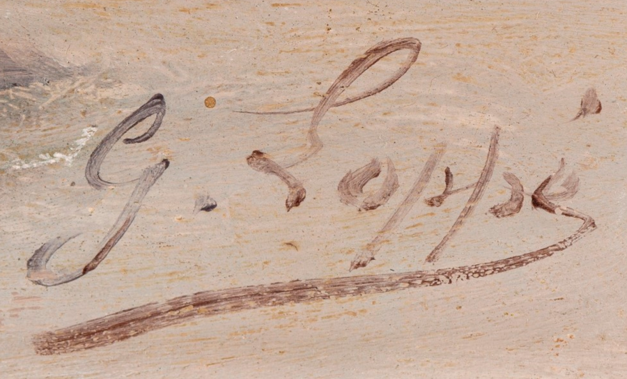 Signatur 3 — Gabriel Loppé · Unten rechts auf dem Gemälde