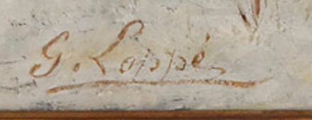 Signatur 4 — Gabriel Loppé · Unten rechts auf der Leinwand