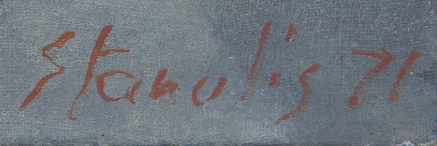 Signature — Gabriel Stanulis · En bas à droite de la toile.
