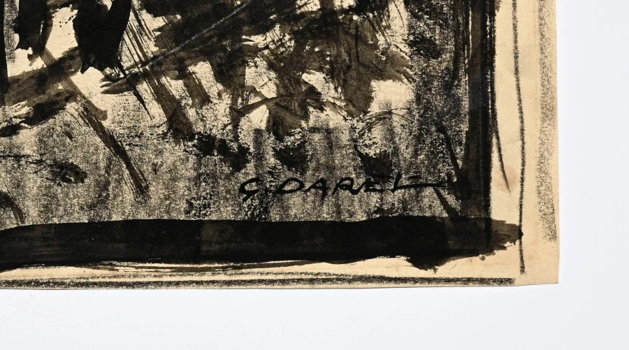 Signature 2 — Georges Darel · En bas à droite, sur la marge inférieure de l’œuvre.