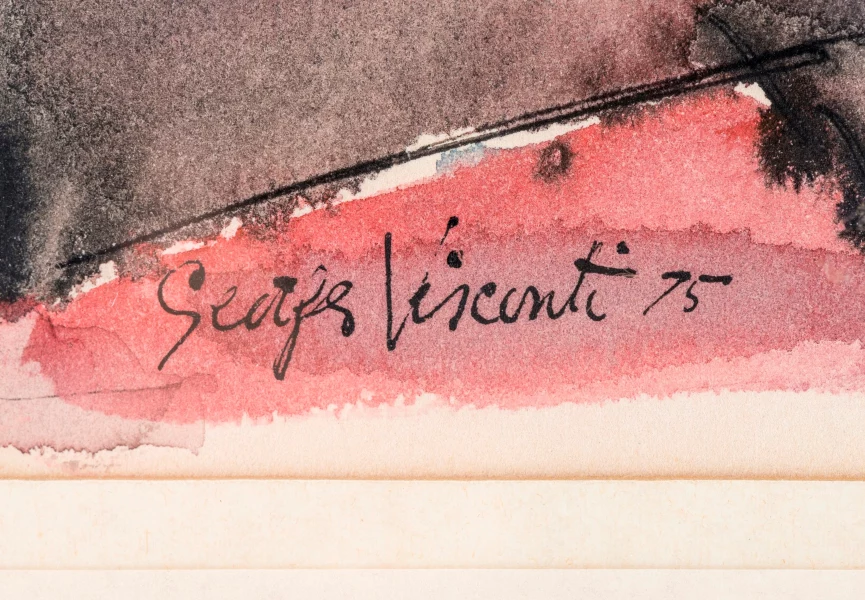 Signature — Georges Visconti · Dans la partie inférieure gauche de l’œuvre, près du bord inférieur.