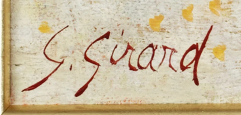 Signature 2 — Georges Girard · Dans la partie inférieure gauche de la surface peinte.