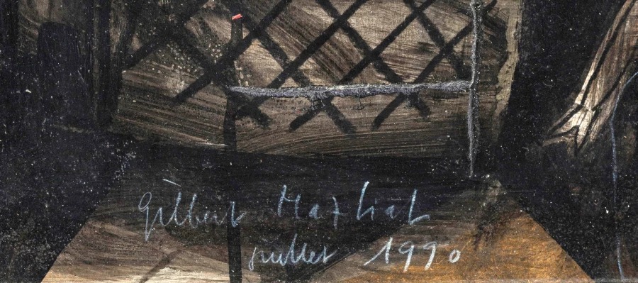 Signatur 2 — Gilbert Mazliah · Unten, nahe der Mitte des Werks.