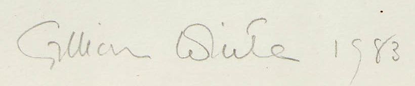 Signature — Gillian White · Lower left