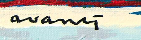 Firma 3 — Giorgio Avanti · In basso a sinistra sulla tela.