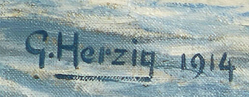 Signature — Gottfried Herzig · En bas à droite
