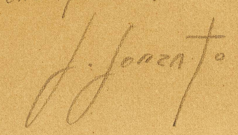 Signature 2 — Guido Gonzato · Lower right on the mount