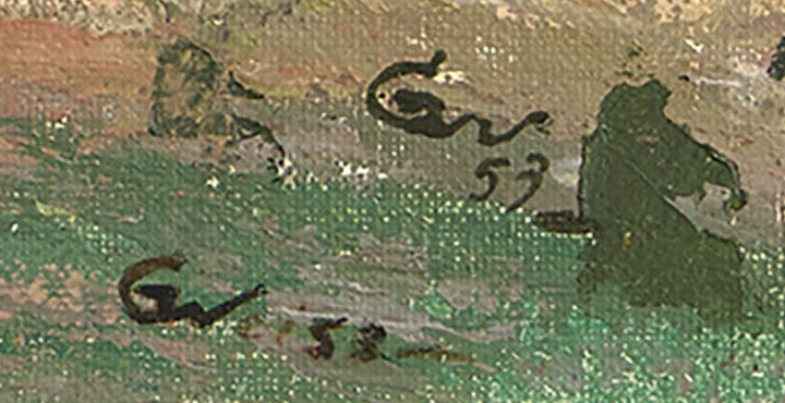 Signature — Gustav Weiss · En bas à droite