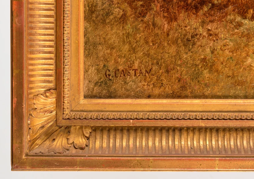 Signature 1 — Gustave Castan · En bas à gauche de la toile.