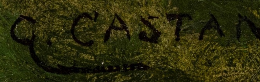 Signature 9 — Gustave Castan · En bas à gauche de l’œuvre