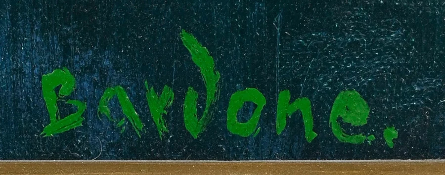 Signature 7 — Guy Bardone · Dans le coin inférieur droit de la toile.