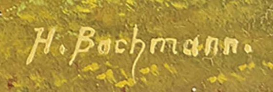 Signature — Hans Bachmann · En bas à droite de la peinture