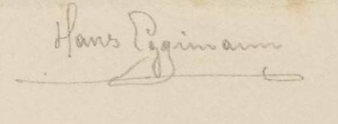 Signature 10 — Hans Eggimann · En bas à droite, sous l’image imprimée.