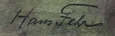 Signature — Hans Fehr · En bas à droite