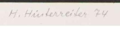 Firma 4 — Hans Hinterreiter · In basso a destra, nel margine bianco.