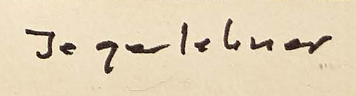 Signature 4 — Hans Jegerlehner · Lower right on the print