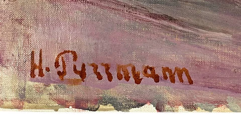 Signatur 5 — Hans Purrmann · Unten links auf der Leinwand.