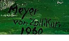 Signature — Hans-Rudolf Meyer · At the lower right of the painting.