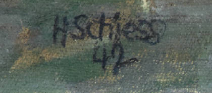 Signature — Hans Rudolf Schiess · En bas à droite