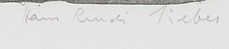Signature 1 — Hans Ruedi Sieber · En bas à droite, dans la marge.