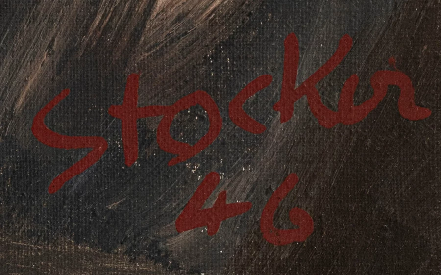 Signatur 1 — Hans Stocker · Unten rechts auf der Leinwand.