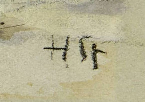 Monogramme 1 — Hans Sturzenegger · En bas à droite de la feuille, juste sous le paysage.