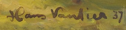 Signature 2 — Hans Vautier · En bas à droite de la toile