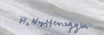 Signatur 4 — Heinrich Nyffenegger · Unten rechts auf dem Gemälde