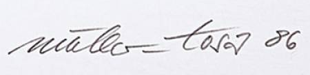 Signature 4 — Heinz Müller-Tosa · Dans la marge inférieure droite, sous l’image imprimée.