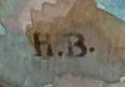 Monogram — Henri Broillet · In the lower part of the work, slightly left of centre, near the inner edge.