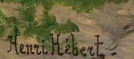 Signatur 3 — Henri Hébert · Unten links auf der Leinwand.
