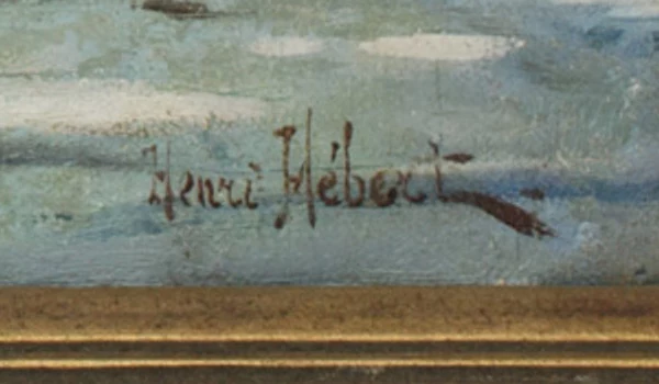 Signatur 1 — Henri Hébert · Unten rechts auf der Leinwand.