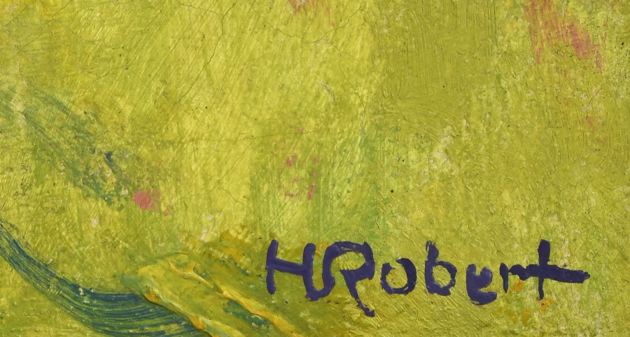 Signatur 2 — Henri Robert · Unten rechts auf der Leinwand.