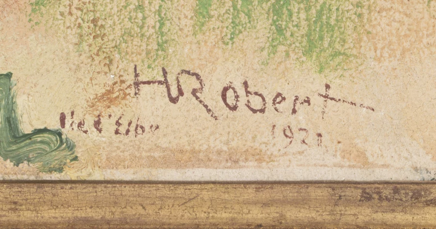Signatur 1 — Henri Robert · Unten rechts auf der Leinwand.
