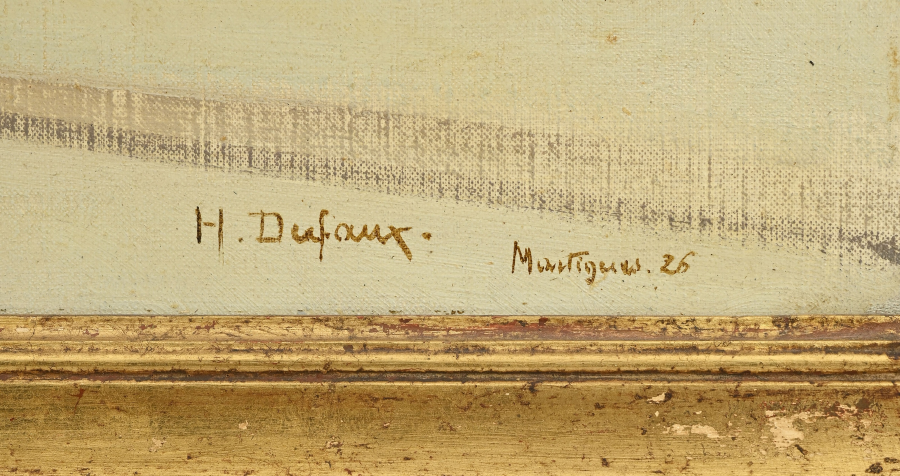 Signature 8 — Henri Dufaux · Lower right on the canvas