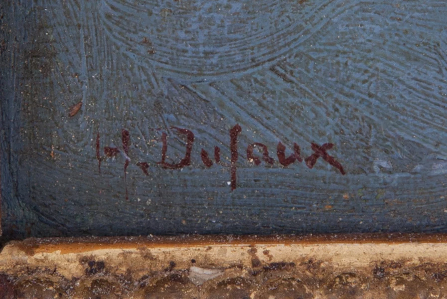 Signature 4 — Henri Dufaux · At the lower left of the painted surface.