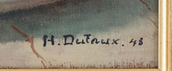 Signature 2 — Henri Dufaux · At the lower right of the canvas.