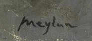 Signatur 6 — Henry Meylan · Unten rechts auf der Leinwand.