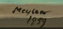 Signatur 1 — Henry Meylan · Unten rechts auf der Leinwand.