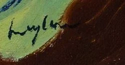 Signatur 2 — Henry Meylan · Unten rechts auf der Leinwand.