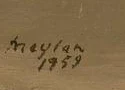 Signatur 3 — Henry Meylan · Unten rechts auf der Leinwand.