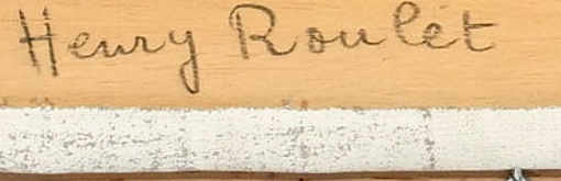 Firma 9 — Henry Roulet · Sul verso, sulla traversa inferiore.