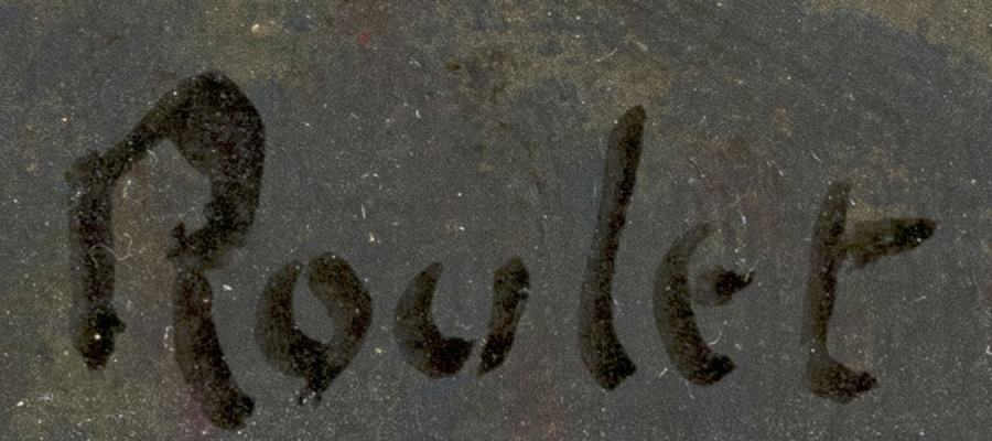 Firma 8 — Henry Roulet · In basso a destra, sul fronte della tela.