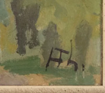 Monogramme — Herbert Theurillat · En bas à droite de la toile.