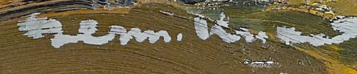 Signature — Hermann Knecht · En bas à gauche, sur la surface peinte.
