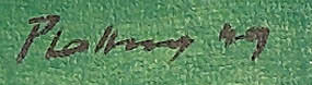 Signature 1 — Hermann Plattner · En bas à droite de la toile
